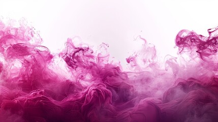  A significant amount of pink smoke against a white and pink backdrop, giving an illusion of extensive smoke