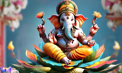 Fototapeta premium happy ganesh chaturthi, ganpati festival