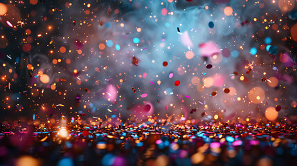 Obraz premium New Year's Celebration - Empty Canvas and Realistic Party Design