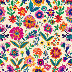Mexican Flower Pattern