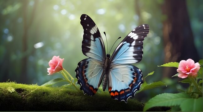 Beauty full Butterfly in tha Forest 
butterfly on a flower