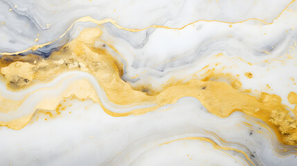 White marble texture with golden veins.