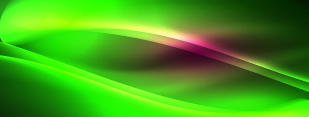 Neon light glowing waves and lines background set for wallpaper, business card, cover, poster, banner, brochure, header, website