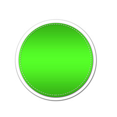 Green Circle Label Banner Design