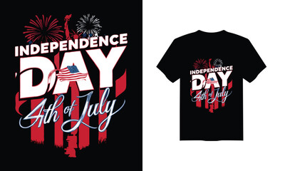 American independence day t shirt design template vector image, generated ai