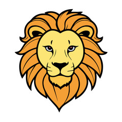 lion head vector design logo 