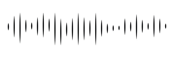 Pixel stereo waveform. Audio music sound wave. Audio spectrum. Equalizer, vibration, soundwave, voice on white background.