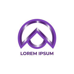 Initial circle Letter A logo design template. Unique modern creative elegant letter A logo template
