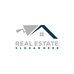 Real Estate Logo Design House Logo Stock Vector.