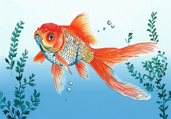 浮世絵金魚