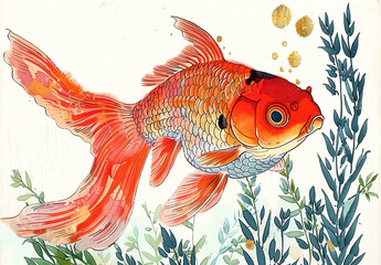 浮世絵金魚