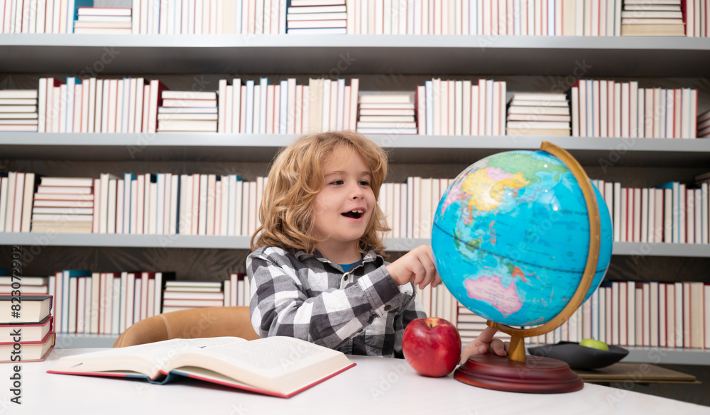 Poster school and students in classroom. education kids. child pupil student in the school class. studying 