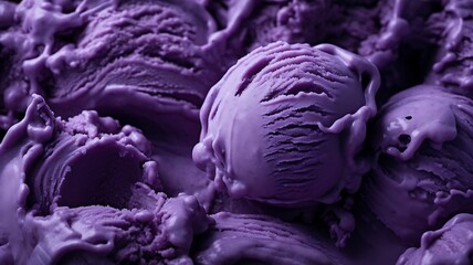 Fototapeta premium Delicious ube ice cream texture background