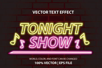 text effect podcast night neon glow effect