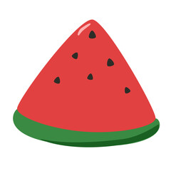 watermelon slice vector isolated on white