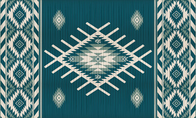 American tribal ethnic native pattern.Traditional Navajo,Aztec,Apache,Southwest and Mexican style fabric pattern.Abstract vector motifs pattern.For fabric,clothing,blanket,carpet,woven,wrap,decoration