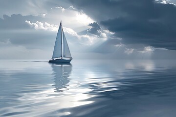 Fototapeta premium a sailboat on the water