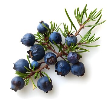 juniper berry on white background