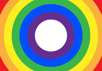 Obraz premium Fondo de bandera del orgullo LGBTQ+ en círculo.