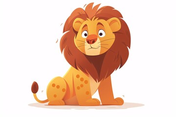 a cartoon of a lion