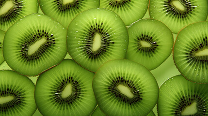 fruits background. flat lay photography of sliced kiwis