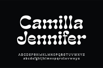 Camilla Jennifer, Display Retro Playful Typeface Font For Branding Design