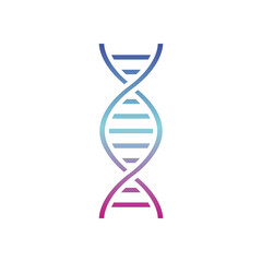 Dna black vector icon. Simple glyph symbol.