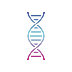 Dna black vector icon. Simple glyph symbol.