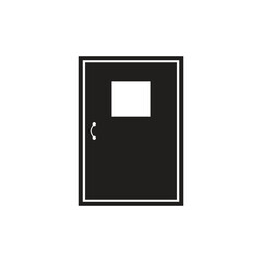 Flat door icon symbol vector Illustration.