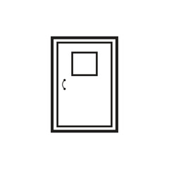 Flat door icon symbol vector Illustration.