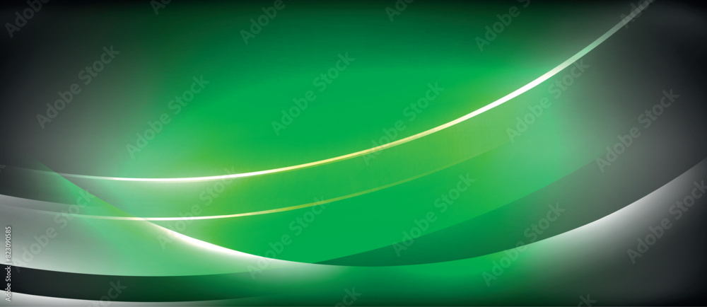 Poster The image features a green and black background with a swirling design at its center, showcasing elements of art, graphics, visual effects, and patterns