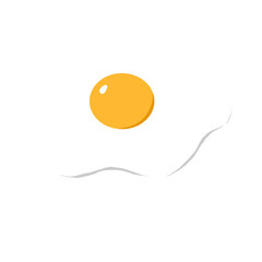 fried egg isolated on white background