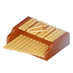Kolintang Indonesian Traditional Instrument 3D Icon