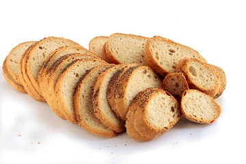sliced loaf of bread close up 