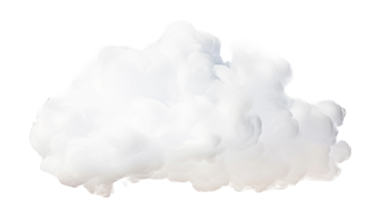 White cloud cut out isolated on transparent png background. 
