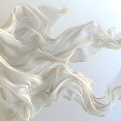 White fabric inspiring breeze on a plain surface