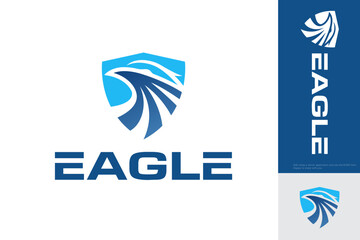 EAGLE - Shield and Eagle Head Logo Template