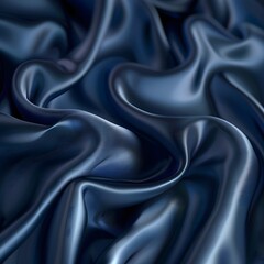 Obraz premium Smooth blue silk fabric close up