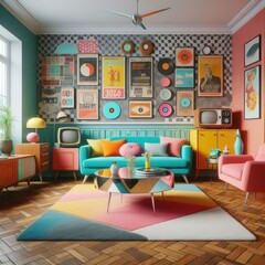 Timeless Charm: Captivating Retro-Designed Living Room