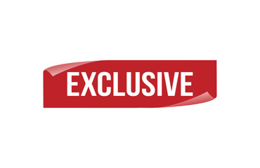 Red banner exclusive on white background.