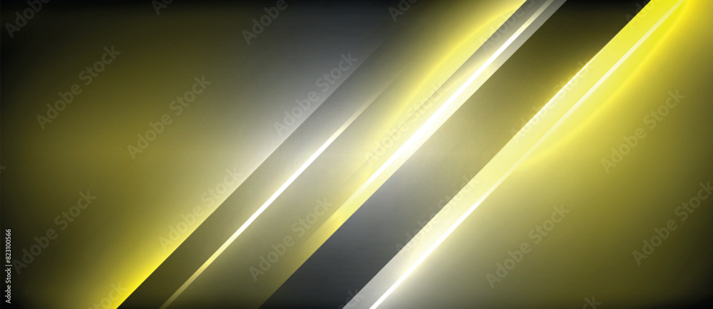 Poster The image features a black and yellow abstract background with vibrant glowing lines, creating a dynamic and modern aesthetic