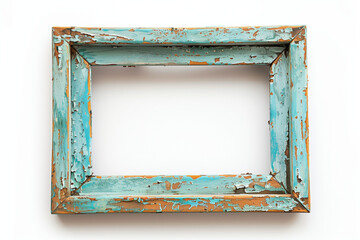 A blue frame with a white background