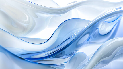 Fototapeta premium Dynamic glass waves, modern design.