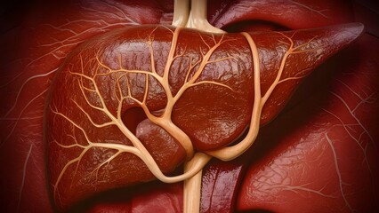 Human Liver, Internal organ, Medical, Full HD 4K, Large