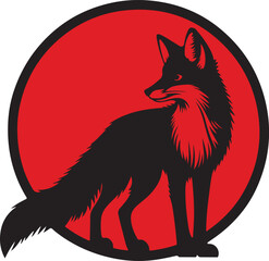 fox silhouette.This is an editable eps vector file.