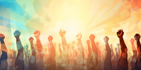 Lively Party Crowd Silhouette on a Vibrant Watercolor Background, 
Energetic Gathering: Lively Party Crowd Silhouettes on Vibrant Watercolor Canvas
