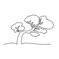 continuous line of tree