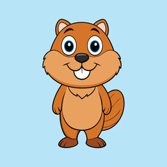 cute beaver cartoon art beaver cartoon illustration animal cartoon design