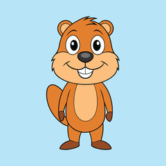 cute beaver cartoon art beaver cartoon illustration animal cartoon design