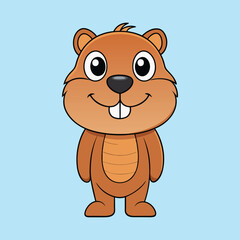cute beaver cartoon art beaver cartoon illustration animal cartoon design